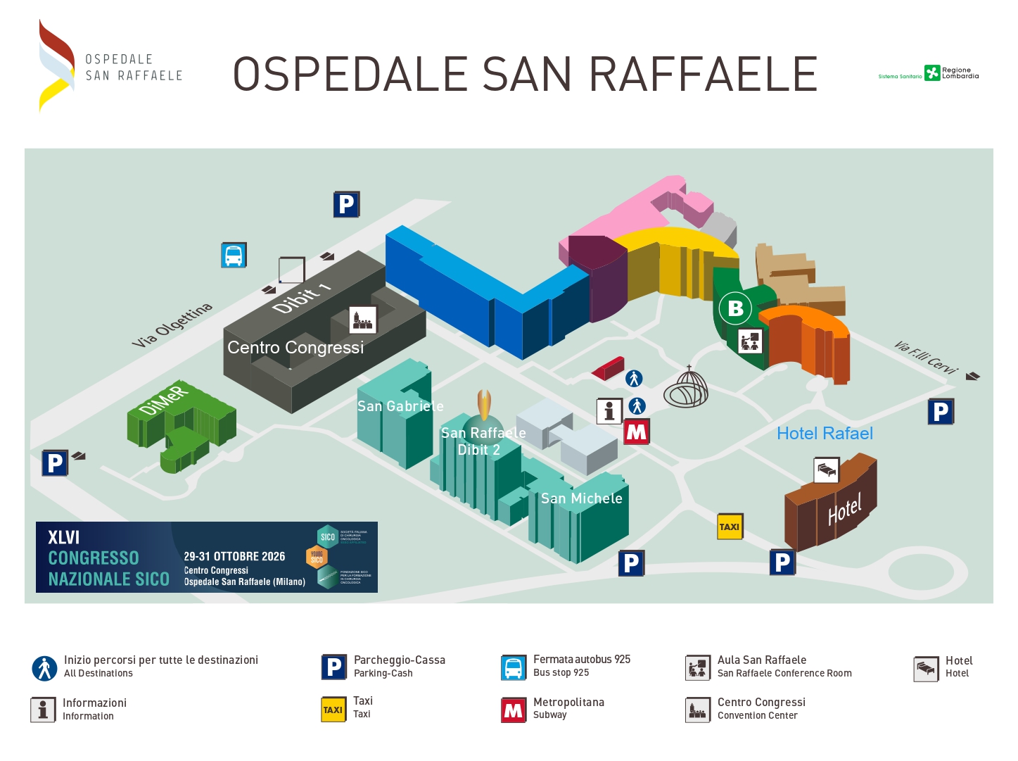 sico congresso 2024 policlinico aule rettorato mappa viabilità