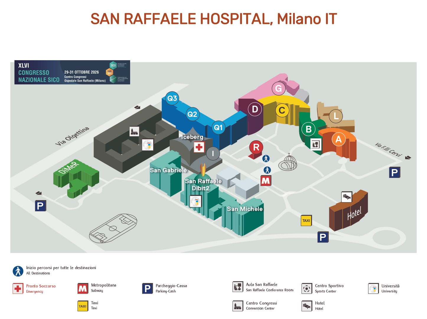 sico congresso 2024 policlinico aule rettorato mappa viabilità